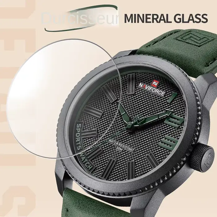 Montre Naviforce en alliage robuste et résistante à l'eau pour homme, sportive et décontractée pour diverses occasions et aventures