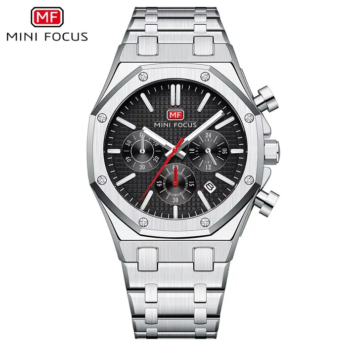 Montre MINI FOCU*, montre pour hommes d'affaires et de loisirs, grand cadran multifonctionnel, montr