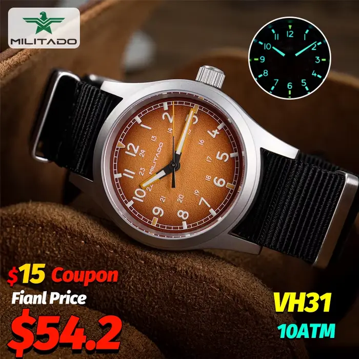 Montre à quartz Militado ML24 VH31