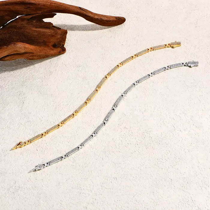 ATTAGEMS – Bracelets Moissanite éblouissants à Double rangée
