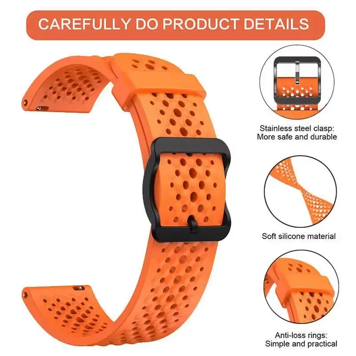 Bracelet en Silicone coloré de 20mm pour Withings ScanWatch 2 42mm/ScanWatch 42mm Sport Correa