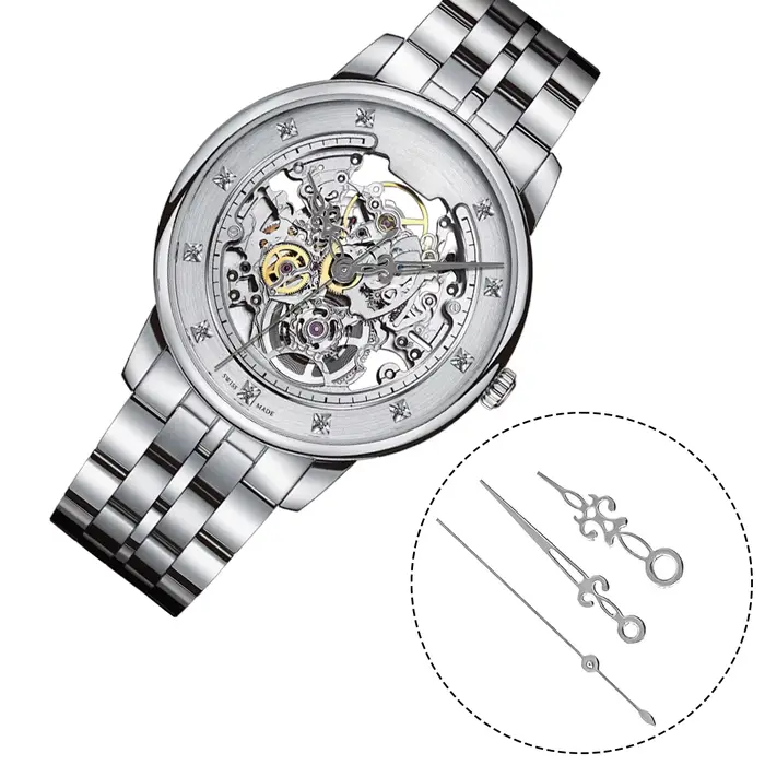 Aiguilles de montre en forme de flocon de neige
