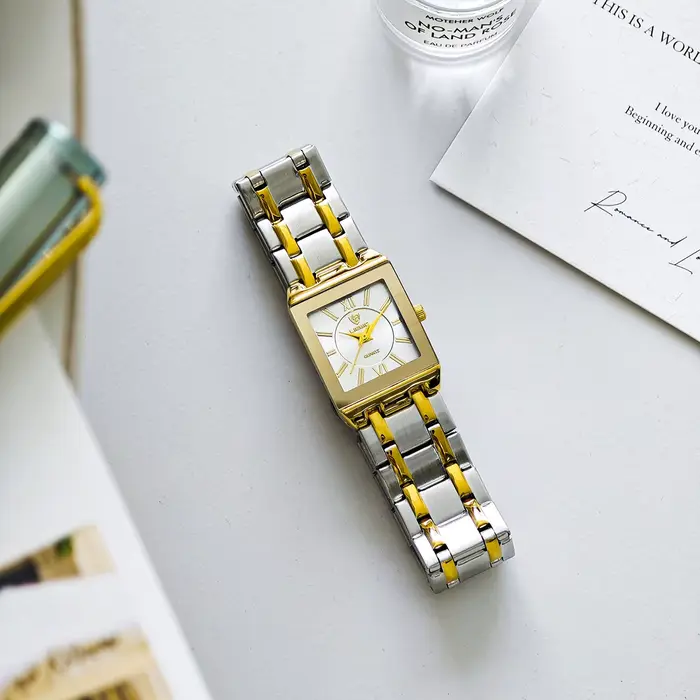 Montre-bracelet Liebig en acier inoxydable élégante pour homme et femme résistante à l'eau pour diverses occasions spéciales