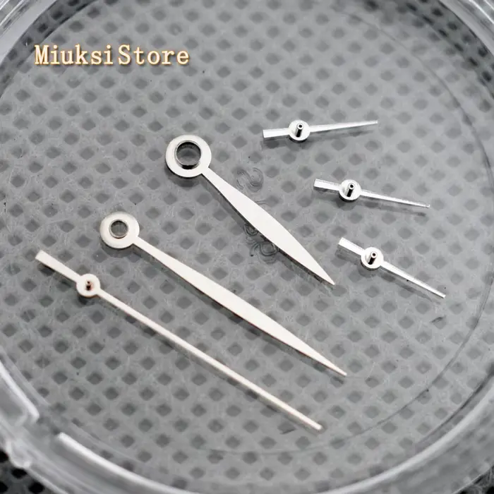 Parhéritage-Kit d'aiguilles de montre argentées et bleues