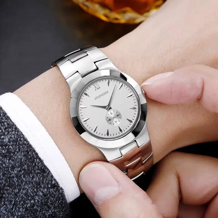Montre homme Oupai en acier au tungstène cadran rond cristal de saphir mouvement à quartz résistance à l'eau occassions spéciales et quotidiennes