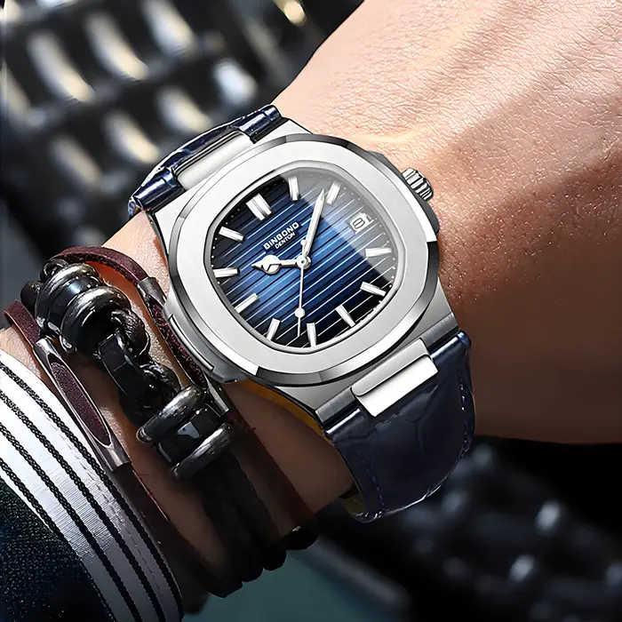 Montres-bracelets à quartz précises BINBOND pour hommes