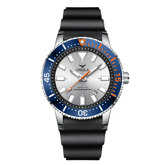 Montre mécanique ONOLA pour hommes, style fashion casual, mouvement automatique, résistante à l'eau, élégante pour occasions professionnelles et spéciales