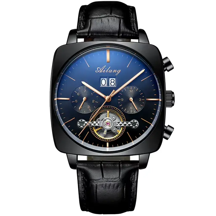 Montre mécanique Daniel Gorman automatique avec tourbillon squelette pour couple, chronographe, calendrier et résistance à l'eau pour hommes et femmes occasions spéciales