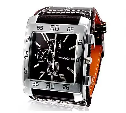 Montre-bracelet carrée à quartz pour femme, super grandes montres, blanc, large bracelet, décontract