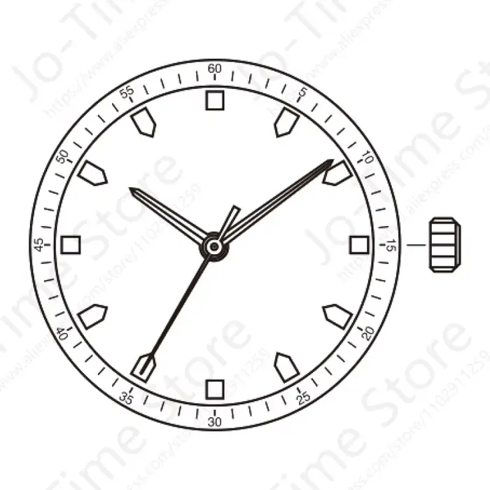 Miyota Super 2035 Mouvement à quartz japonais Montre à trois aiguilles dorée 2035 - Engrenages métalliques durables Meilleur rendement des coûts