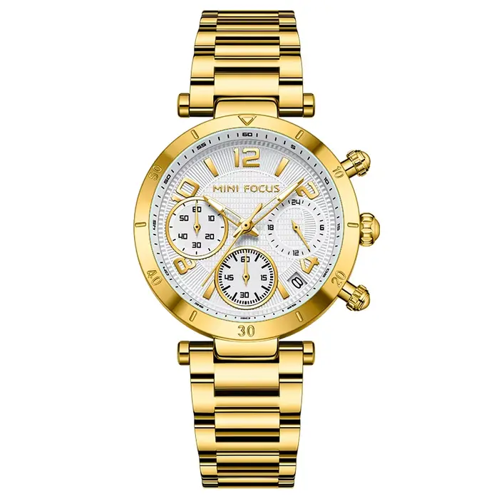 MINI FOCUS – montre originale pour femme, étanche, lumineuse, date, semaine, en acier inoxydable, à 