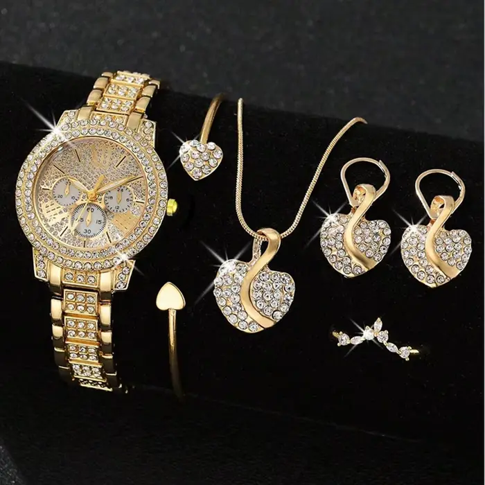 Montre à Quartz pour femmes or luxe