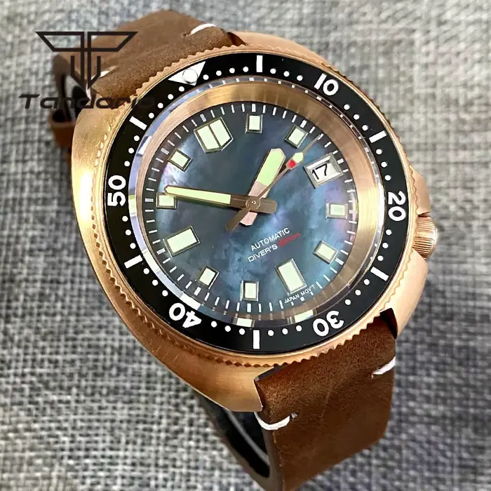 Tandorio – montre de plongée automatique en Bronze véritable Cusn8