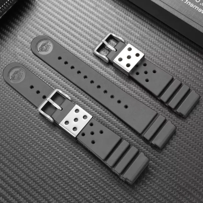 Bracelet de montre en caoutchouc pour montre traditionnelle, élégant et résistant à l'eau, pour homme, occasions spéciales et tous les jours