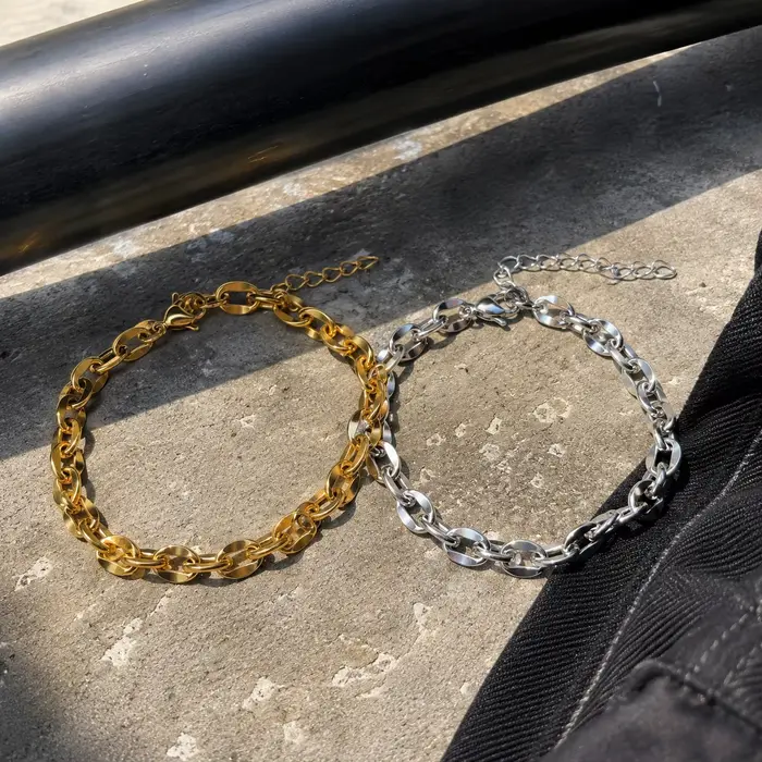 Bracelet en acier inoxydable pour femmes et hommes