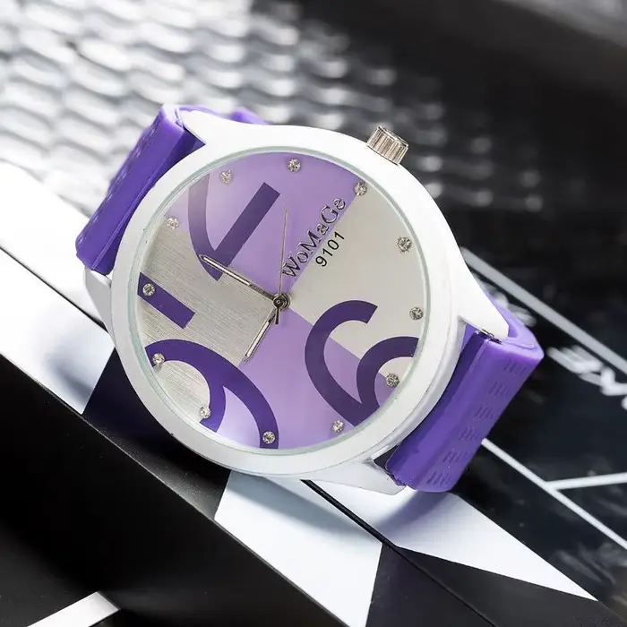 Womage montre femmes vert montres mode grand nombre montres à Quartz femmes dames filles Silicone mo
