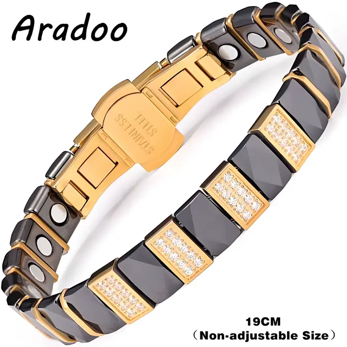 ARADOO – Bracelet en céramique et acier titane de qualité supérieure pour hommes et femmes, avec thé