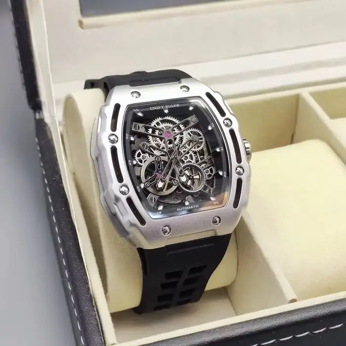 Mark Fairwhale 6700 nouvelles montres mécaniques pour hommes montre-bracelet automatique pour Tourbillon squelette conception étanche montre de mode