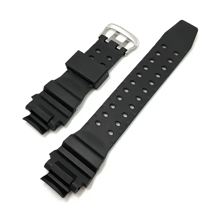 Bracelet de montre électronique sport en plastique avec boucle ardillon en acier inoxydable pour CAS