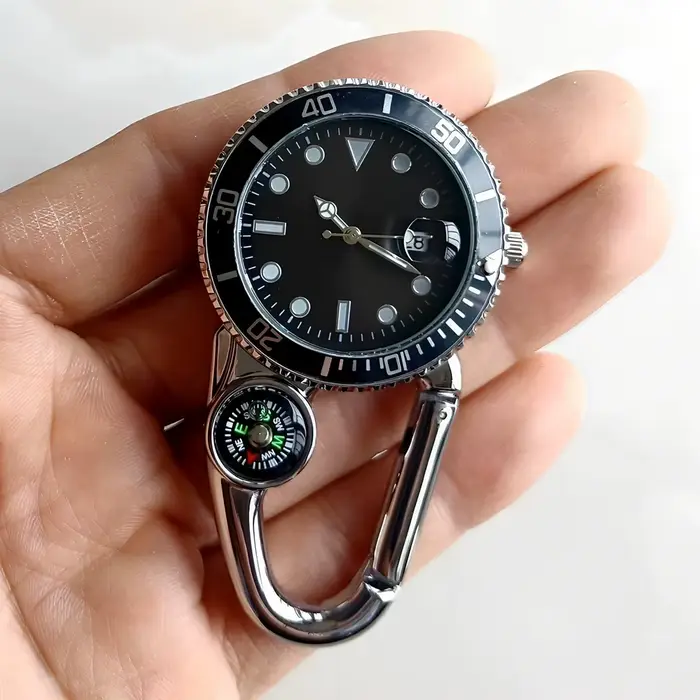 Montre de poche classique à mousqueton tendance avec calendrier pour femmes hommes étudiants infirmières cadeau occasionnels