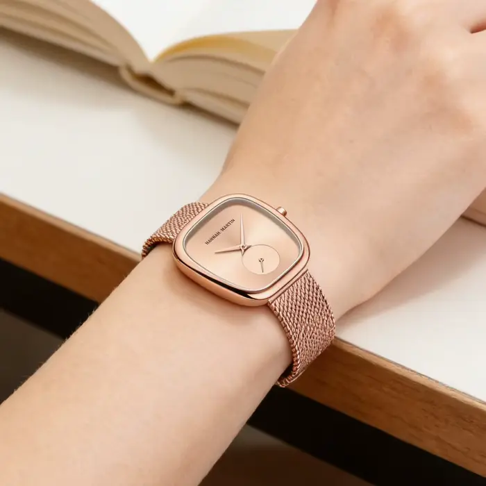 Montre pour femme en or rose