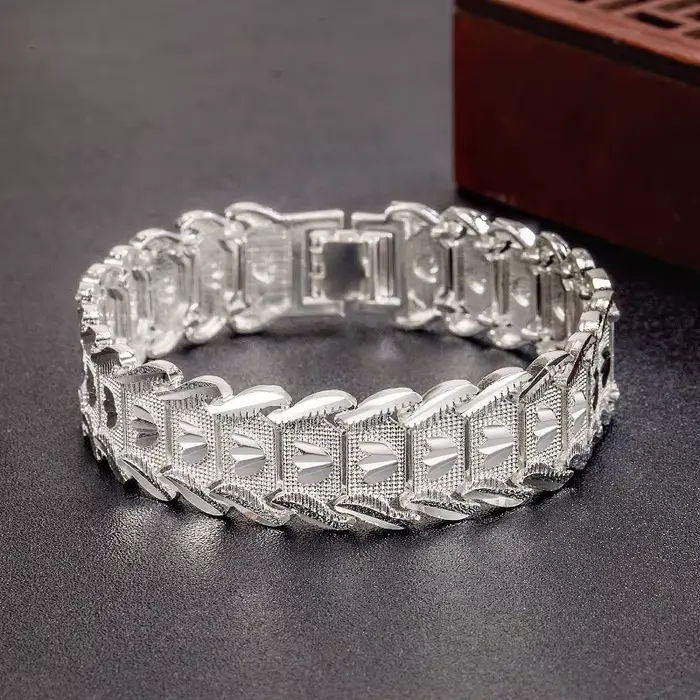 Nouveau Original 925 en argent sterling joli Bracelet large pour les femmes créateur de mode bijoux