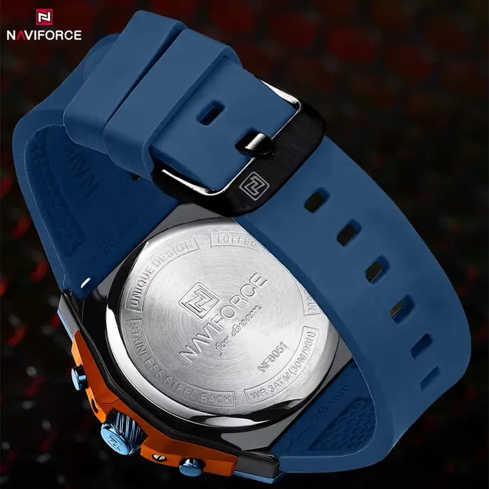 NAVIFORCE haute qualité luxe Original hommes montre bracelet en Silicone étanche mâle Quartz montre-
