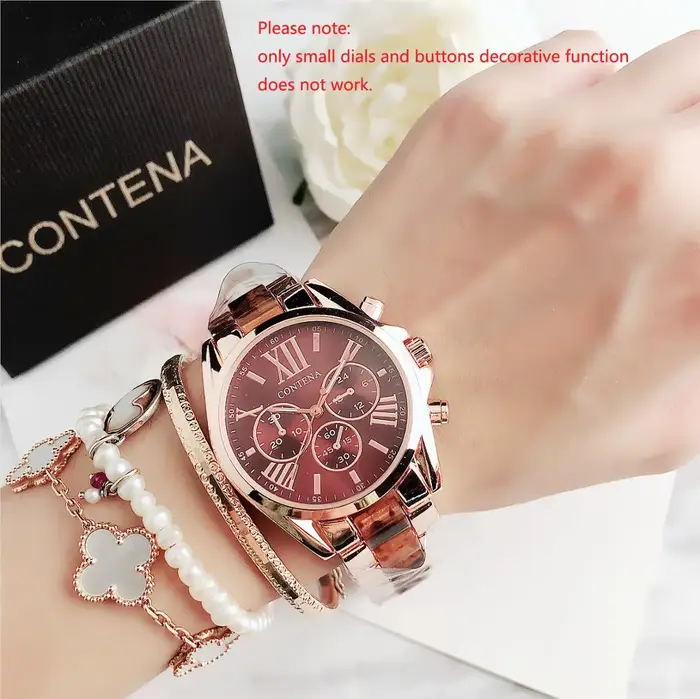 Montres à quartz marron pour femmes