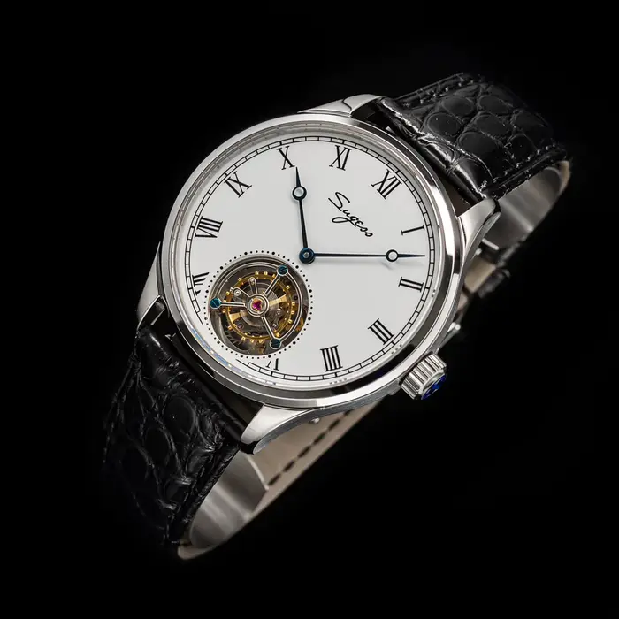 Sugess-Montre Tourbillon de Luxe pour Homme, Montres-Bracelets Mécaniques, Remontage Manuel, Mouveme