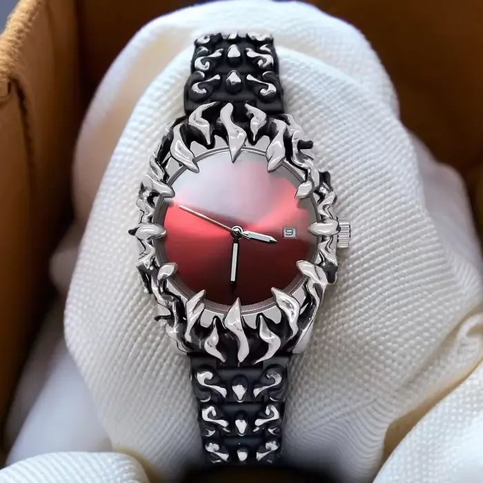Montres Y2K classiques rétro style griffe en albâtre pour hommes