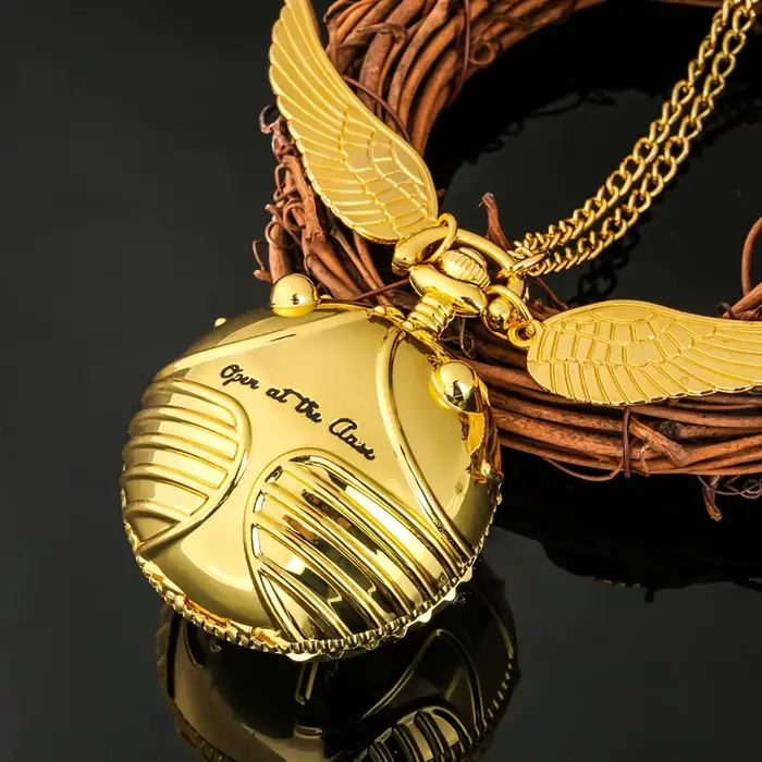 Montre de poche en quartz Golden Snitch avec lunette rotative pour hommes style fashion et casual occasions diverses