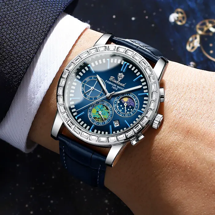 Montres à quartz chronographe BINBOND pour hommes