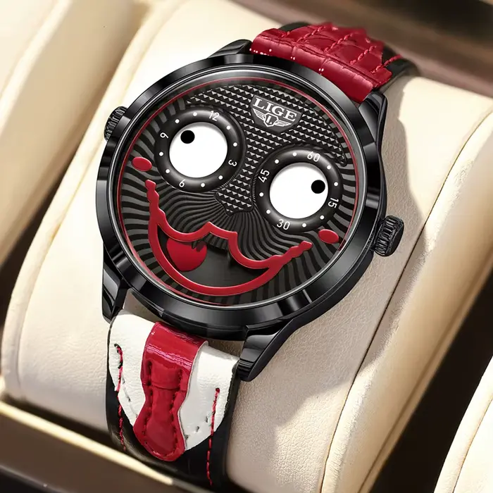 LIGE nouveaux hommes montre haut tendance marque de luxe Cool Clown