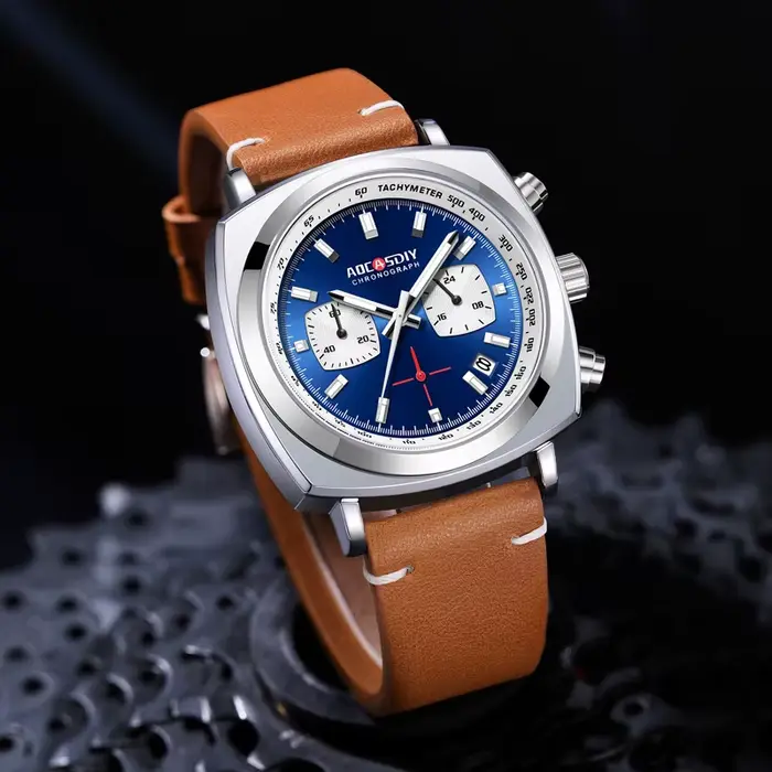 Nouvelles Montres Carrées 2026 pour Hommes – Chronographe Quartz Multifonctionnel à Trois Cadrans et Six Aiguilles