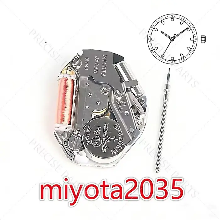 Mouvement Quartz Miyota 2035 à trois aiguilles sans calendrier pour montre - Engrenages métalliques