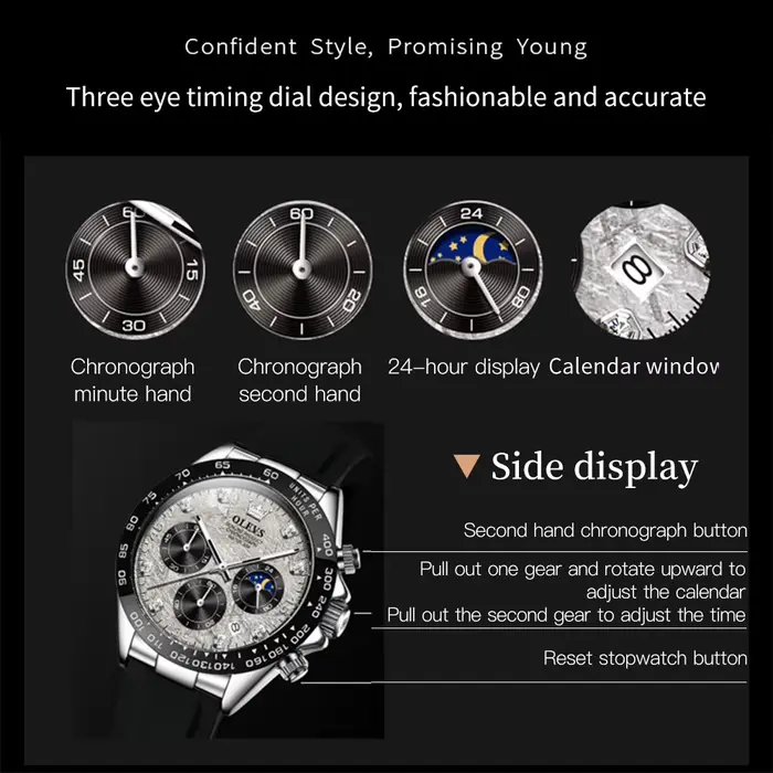 Montre à quartz OLEVS 2875 pour homme