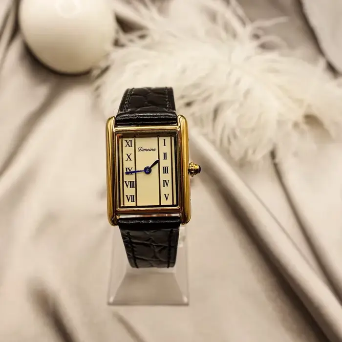 Femmes montre à Quartz de luxe Orologio boîtier en or Reloj chiffres romains