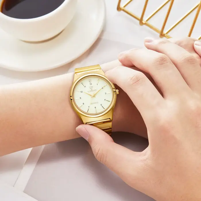Montres-bracelets Liebig en acier inoxydable pour hommes, résistantes à l'eau, quartz, style décontracté et luxueux, parfaites pour diverses occasions et comme cadeau