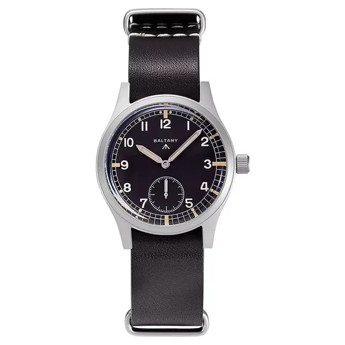 Montre militaire rétro Baltany S2019 D12 WWII, montre à quartz pour homme de 36 mm, étanche à 100 m,