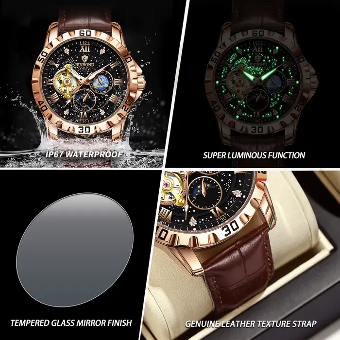 Montre automatique pour homme BINBOND