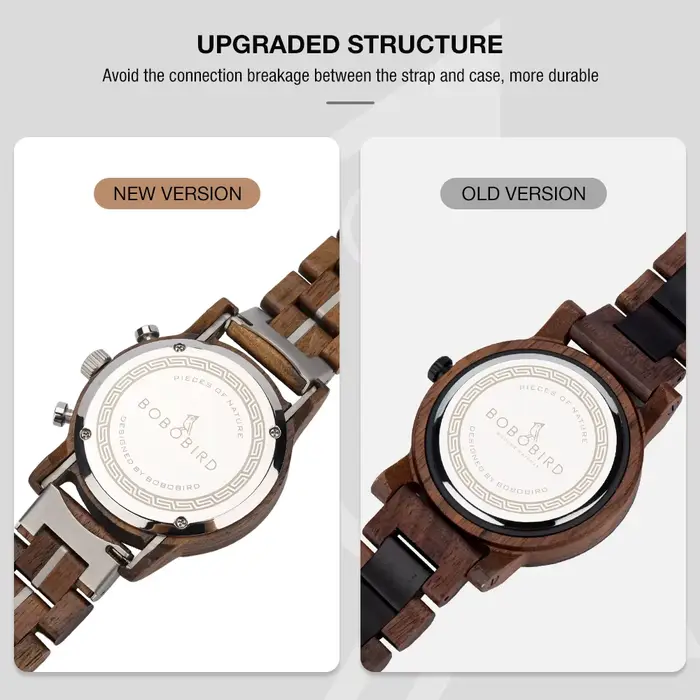 BOBO BIRD-Montre-bracelet en bois pour hommes