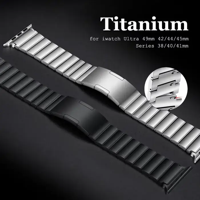 Bracelet à maillons en titane pour Apple Watch Ultra 2 49mm 41 45mm 42 44mm 46 40mm