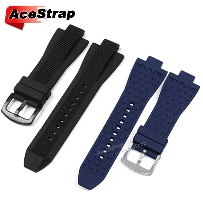 Bracelet de montre en Silicone à extrémité convexe 13mm x 29mm