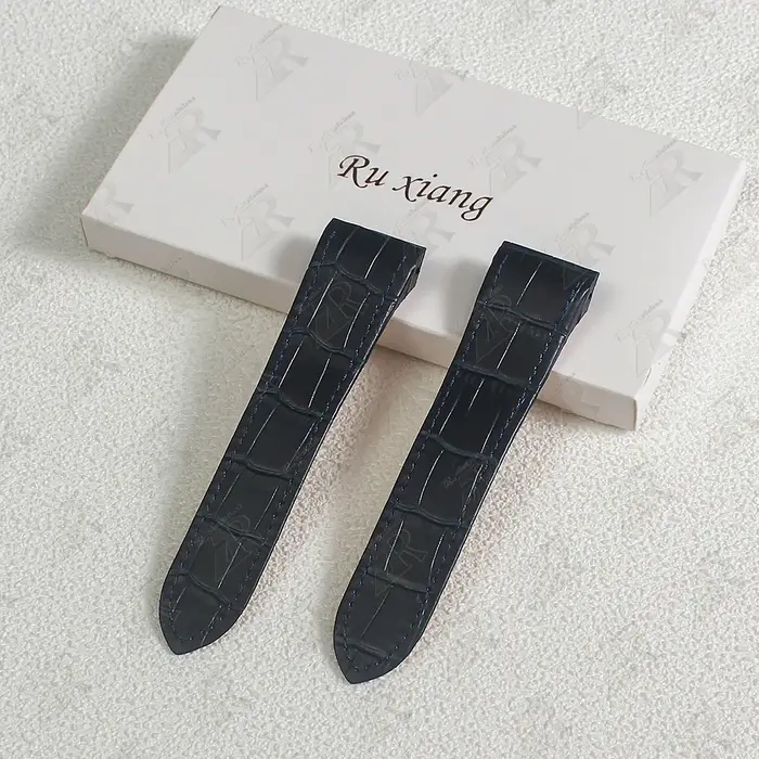 Bracelet de montre en cuir de vachette pour hommes et femmes