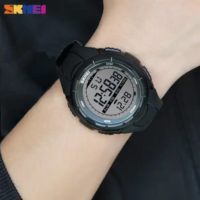 Montre sportive numérique Skmei 1025 résistante aux chocs pour hommes occassions spéciales sportives et quotidiennes