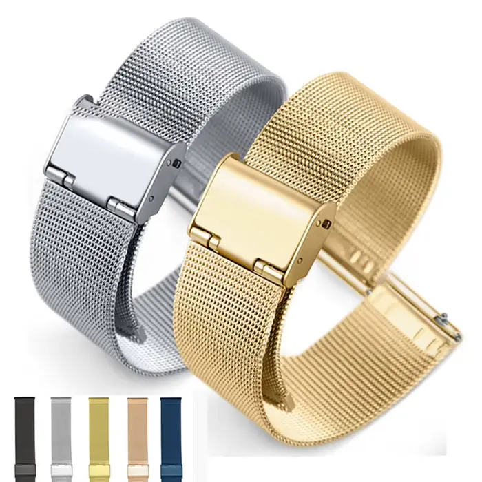 Bracelet de montre en acier inoxydable à dégagement rapide pour femmes et hommes occasionnels et spéciaux