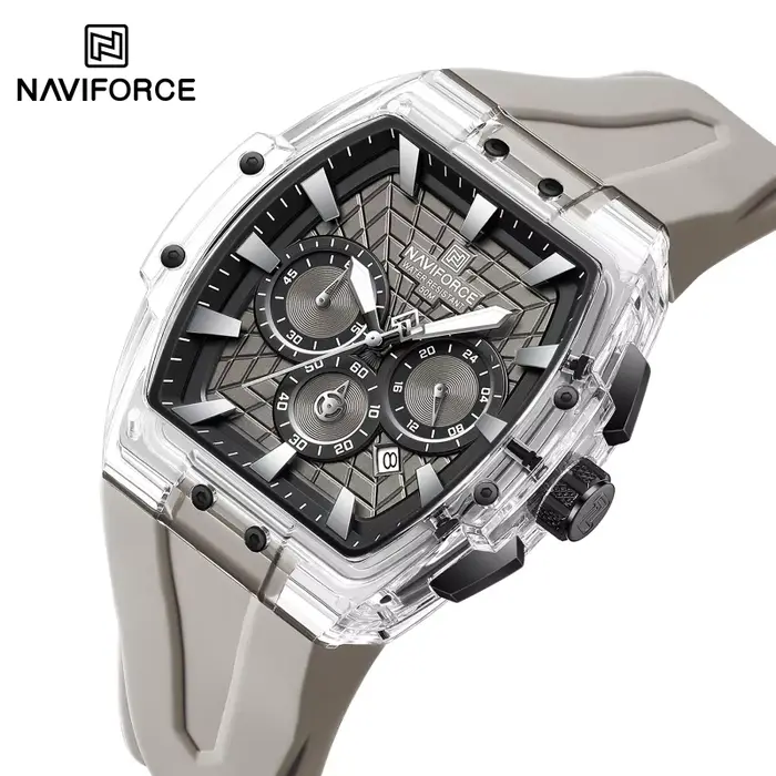 Montre multifonctionnelle Naviforce édition limitée avec aiguilles luminescentes et résistance à l'eau pour hommes occasions spéciales