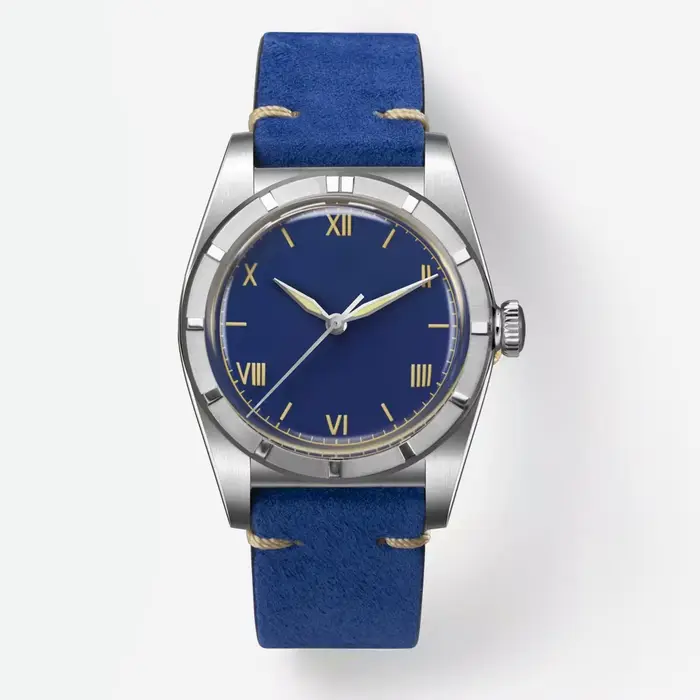 Hestur montre pour hommes pour mouvement mécanique automatique PT5000/SW200 cristal bulle dos 36mm C
