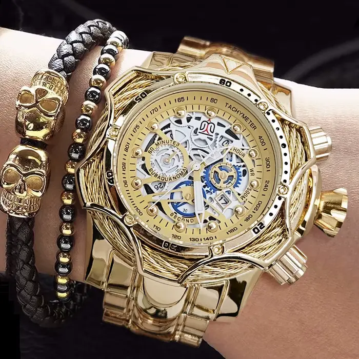 Montre Homme de Luxe à Grand Cadran Style Européen et Américain