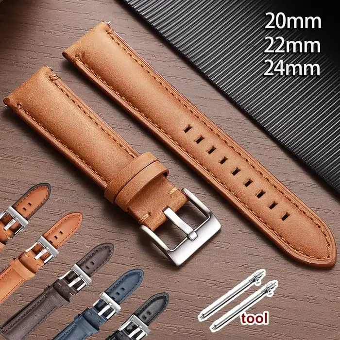 Bracelet de montre en cuir véritable ajustable pour hommes et femmes pour montres Fossil Panerai Omega occasions spéciales